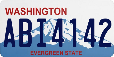 WA license plate ABI4142
