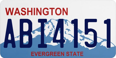 WA license plate ABI4151