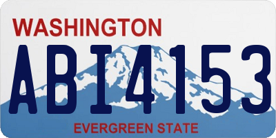 WA license plate ABI4153