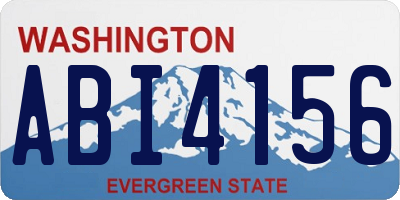 WA license plate ABI4156