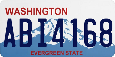 WA license plate ABI4168