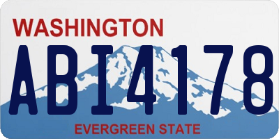 WA license plate ABI4178