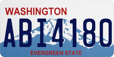 WA license plate ABI4180
