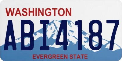 WA license plate ABI4187