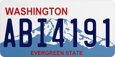 WA license plate ABI4191