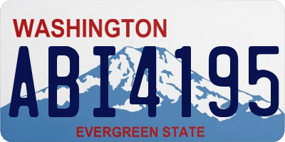 WA license plate ABI4195