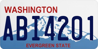 WA license plate ABI4201