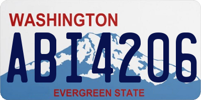 WA license plate ABI4206