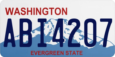 WA license plate ABI4207
