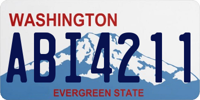 WA license plate ABI4211