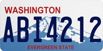 WA license plate ABI4212