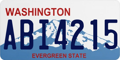 WA license plate ABI4215