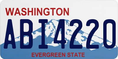 WA license plate ABI4220
