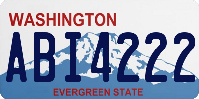 WA license plate ABI4222