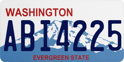 WA license plate ABI4225