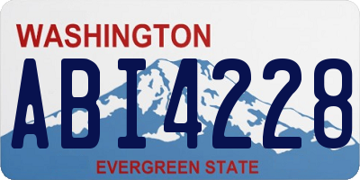 WA license plate ABI4228