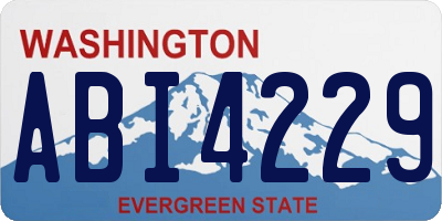 WA license plate ABI4229