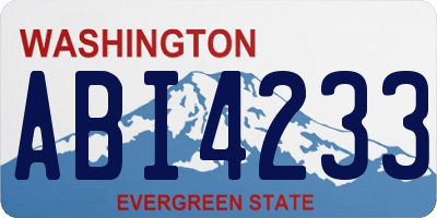 WA license plate ABI4233
