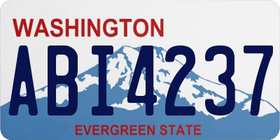 WA license plate ABI4237