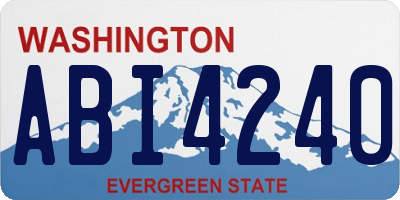 WA license plate ABI4240