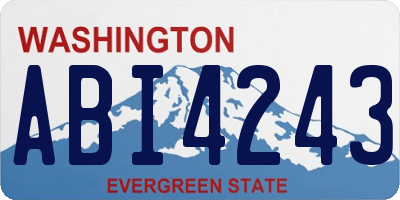 WA license plate ABI4243