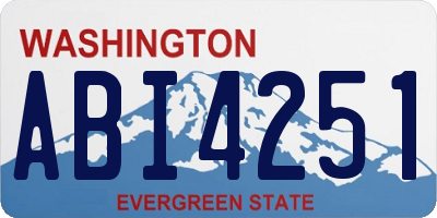 WA license plate ABI4251