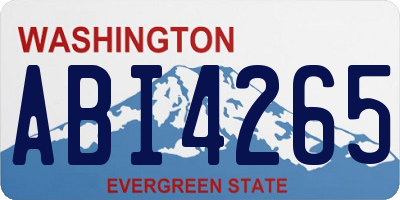 WA license plate ABI4265