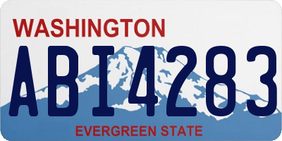 WA license plate ABI4283