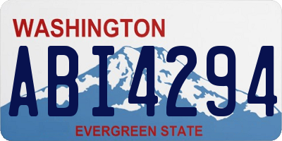 WA license plate ABI4294
