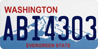 WA license plate ABI4303