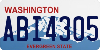 WA license plate ABI4305