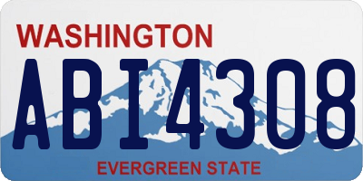 WA license plate ABI4308