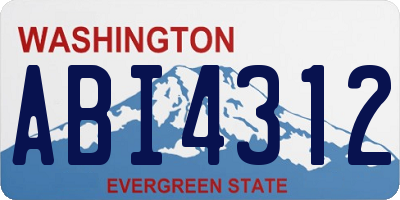 WA license plate ABI4312
