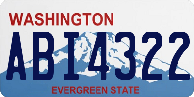 WA license plate ABI4322