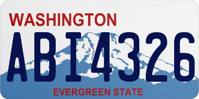 WA license plate ABI4326