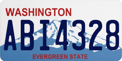 WA license plate ABI4328