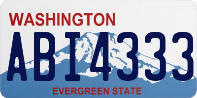 WA license plate ABI4333