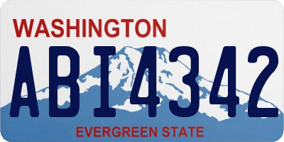 WA license plate ABI4342