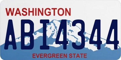 WA license plate ABI4344