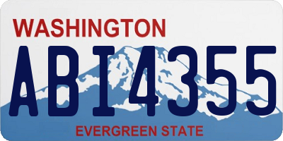 WA license plate ABI4355