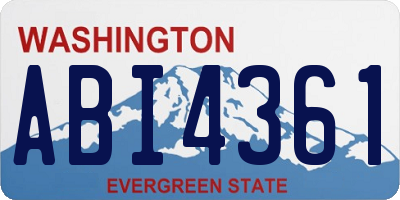 WA license plate ABI4361