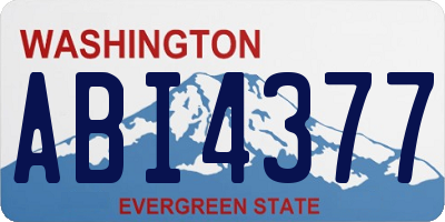 WA license plate ABI4377