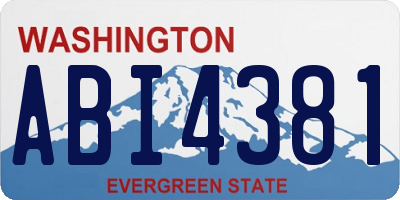 WA license plate ABI4381