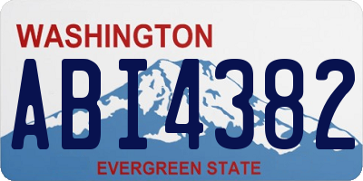 WA license plate ABI4382