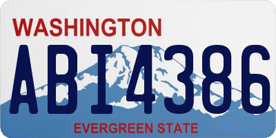 WA license plate ABI4386