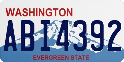 WA license plate ABI4392