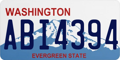 WA license plate ABI4394
