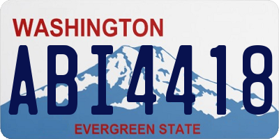 WA license plate ABI4418