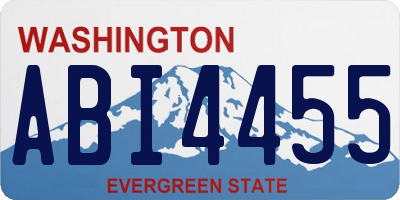 WA license plate ABI4455