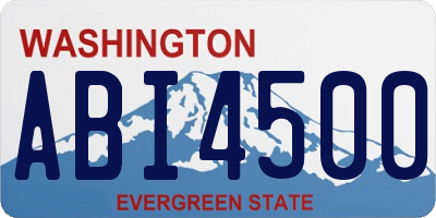 WA license plate ABI4500